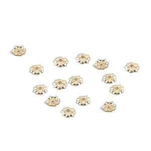 50 Pcs 3mm Flower BeadCap, 14K gold filled, 3mm gold bead cap, 3mm Gold filled Bead caps, 3mm flower gold filled bead caps