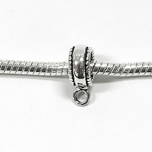 925 Sterling Silver European Dangle Charm Adapter Bead Bail loop Charm Holder 925 Sterling Silver European Dangle Charm Adapter Bead Bail loop Charm Holder