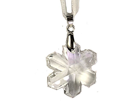 Swarovski® Holiday Ornament Snowflake  Xmas ornament, 35mm Snowflake Crystal Christmas Ornaments Snowflake Swarovski® crystal Ornament