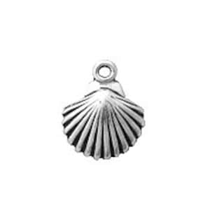 Shell Charm Sterling Silver 10mm, silver Shell Charms, Sterling Silver Charms, Beach charms, Sea Charms, Ocean charms - SP824