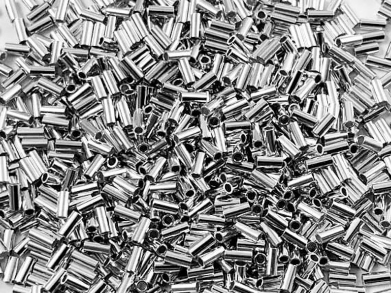 Sterling Silver Liquid Silver Tube Beads 1x2mm Smooth Seamless | Etsy