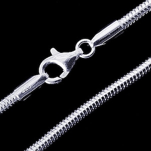 18 inch 925 Sterling Silver Snake Chain Necklace Finished Snake Chain 2.5mm Unisex Lobster Clasp 18-inch length - NSN1803