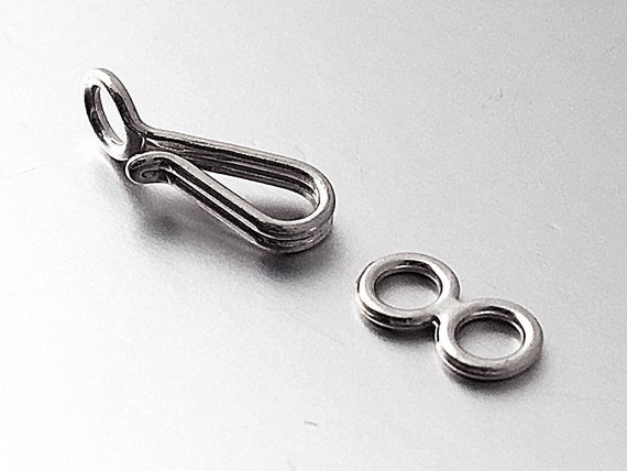 1 Set Sterling Silver J Hook and Eye Clasp, 1 Set 13mmx4mm J Hook & Eye  Clasp Set, Sterling Silver Findings -  Canada