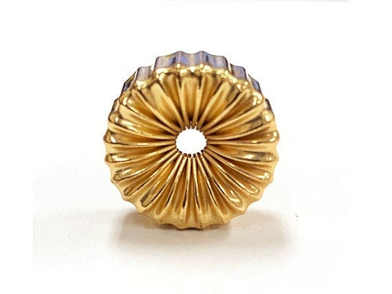 Gold Filled Corrugated Saucer Beads, Choice of Size 