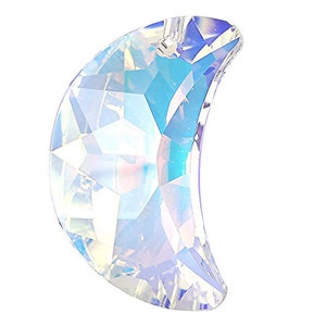 Pendentif croissant de lune Swarovski® 6722, cristaux AB 18 mm, pendentifs cristaux Swarovski, cristaux Swarovski 6722 18 mm AB - 6722-18CLab