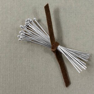 25 Pcs 1" 26 gauge Sterling Silver Headpins with 1.25mm Ball End, Silver-Filled Head pins, Sterling Silver Findings, Choose Quantity - SF560