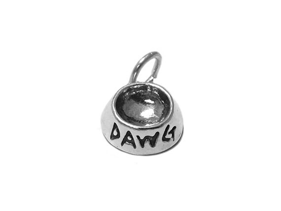 DAWG Dog Bowl Charm Sterling Silver, Made in the USA DAWG Dog Bowl Charm Sterling Silver, Made in the USA