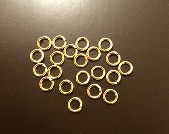 14k Gold Filled Jump Rings Jumplocks LOCKING Jumprings , OPEN, 10 pcs , 6 mm, 16 gauge ga g thick, wholesale JL06Gf10