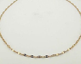 18K Gold Filled Dapped chain Necklace , 18" + 2" Extension, Gifts for her, Mother's day gifts