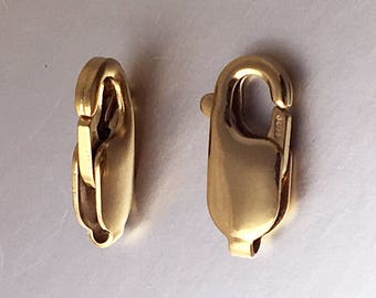 Gold-Filled Lobster Claw Clasp 14x5mm Findings 2 Pc 1 Pair. Gold Filled Findings, Gold filled Trigger claw clasps - GF123N-2