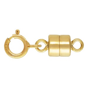 14K Gold Filled Magnetic Clasp convertor with Spring Ring 4.5mm magnet Easy Magnetic Clasp Convert Jewelry to magnetic Clasp Wholesale