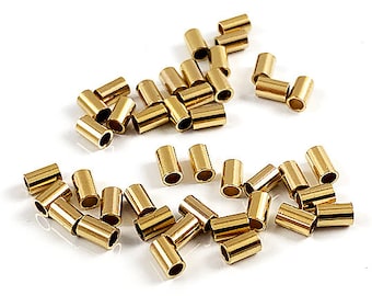 BENECREAT Lot De 200 Perles Plaquées Or 18 Carats - 5 Styles - Noeuds à Clapet En Laiton - Pour La Fabrication De Bijoux, Les Loisirs Créatifs