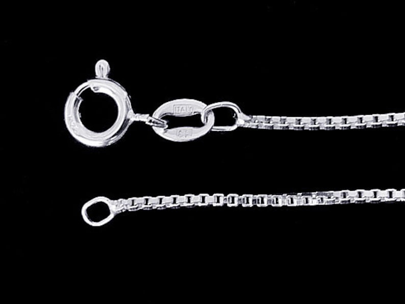 20 Inch Silver Filled Box Chain Necklace Finished Box Chain 1mm Unisex ...