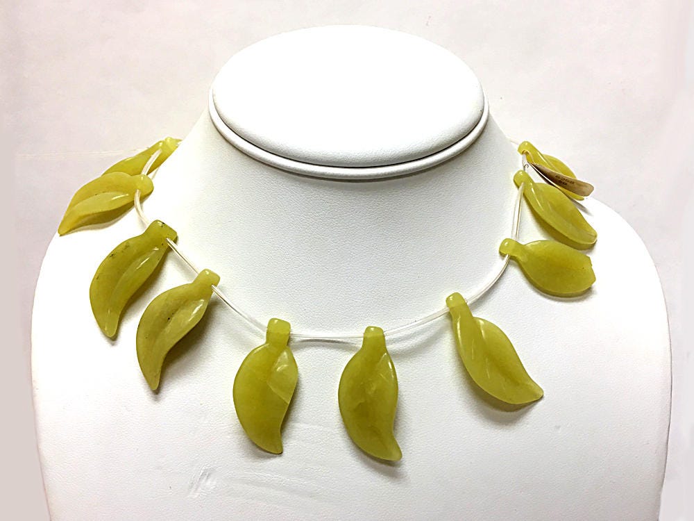 12x10mm Peridot Leaf Beads-0506-70