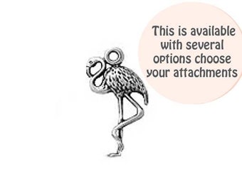 1 Pc Small Flamingo Charm Sterling Silver SP817