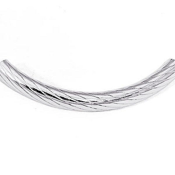 Sterling Silver Tube Beads Etsy