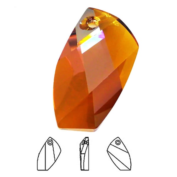 Swarovski® 6620 Avant-Garde Pendant 40mm Crystal Copper, Swarovski Crystal Pendants - 6620-40CLrm