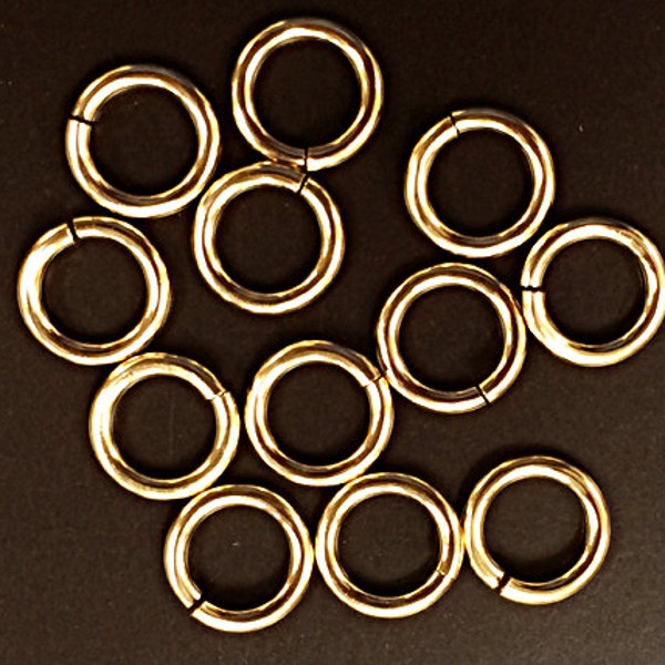5 pc 14k Gold Filled Jump Rings Jumplocks LOCKING Jumprings , OPEN, 8 mm, 16 gauge ga g thick, wholesale JL08Gf