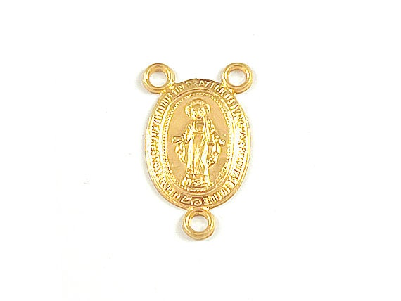 14k Yellow Gold Virgin Mary Medal Pendant Catholic Charm 14K Yellow ...