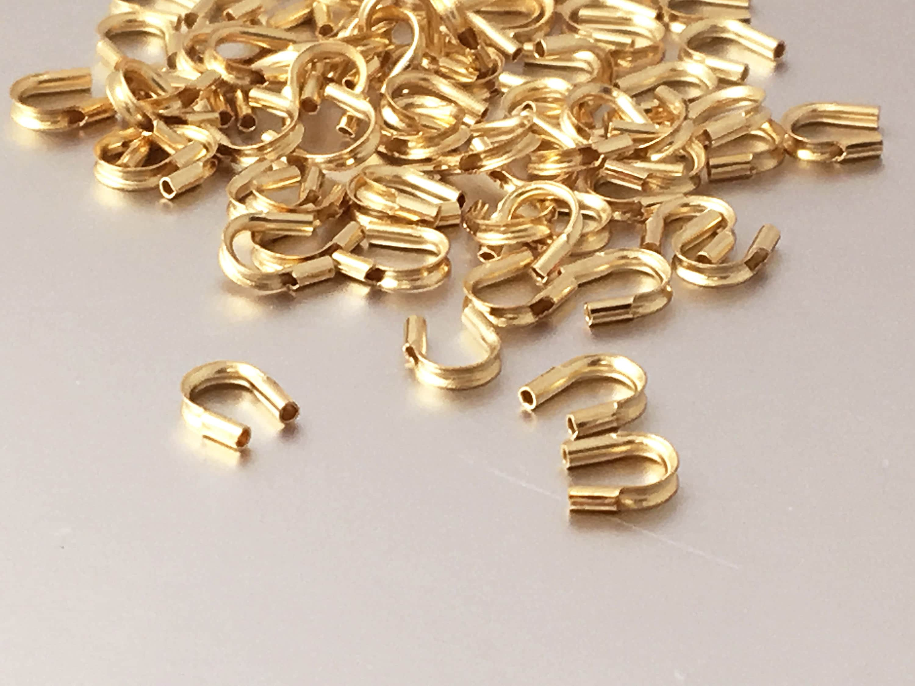 Gold-filled Wire Protector Cable and Stringing Thimble .021 Inch Hole, 14k  Gold-filled Findings 20 Pc 4.5x3mm GF1001-20 