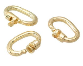 LINK LOCK de oro macizo de 14 quilates, anillo de bloqueo de enlace mágico ovalado macizo de calibre 20, sin necesidad de soldadura, fianza de medallón de 14 quilates, anillo de salto LinkLock de oro de 14 quilates
