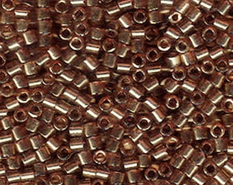 Miyuki Delica Seed Beads 8/0 Transparent Luster Metallic Red 50 Gram Pack, Japanese Seed Beads for Jewelry Making Size 8, 2.5mm approx