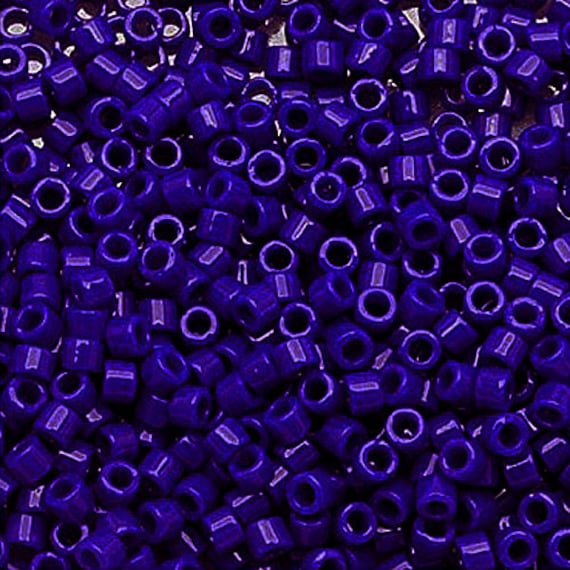 Silver Lined Cobalt Delicas, Size 11 Delica Seed Beads