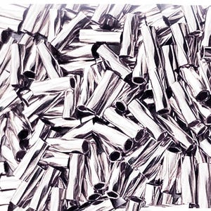 925 Sterling Silver Twist Tube Spacer Beads, 1mm diameter, 6mm, 8mm, 10mm, 14K Liquid Silver Beads, Morse Code Beads, Buy Bulk & Save