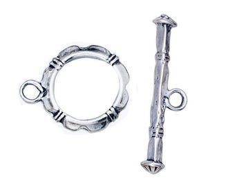 Designer 925 Sterling Silver Toggle Clasp Set USA Made TC29