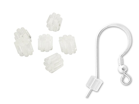 Clear Comfort Clutch Plastic Earring Backs