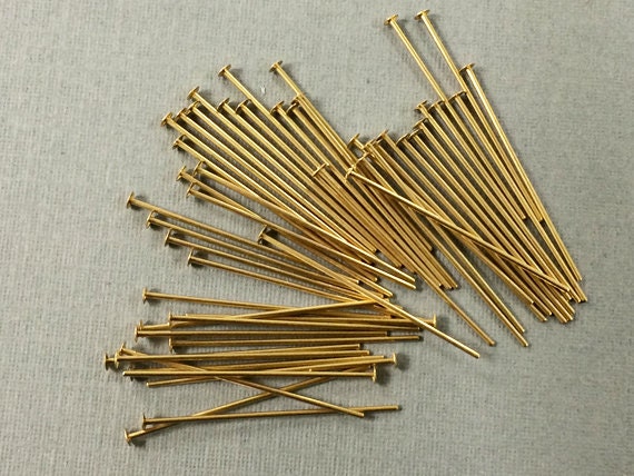 Gold plated head pins deals