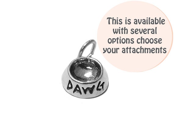 DAWG Dog Bowl Charm Sterling Silver, Made in the USA DAWG Dog Bowl Charm Sterling Silver, Made in the USA