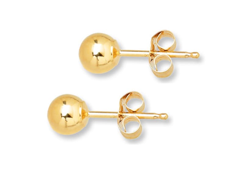 14K/20 Gold Filled Ball Stud Post Earrings High Polish Etsy