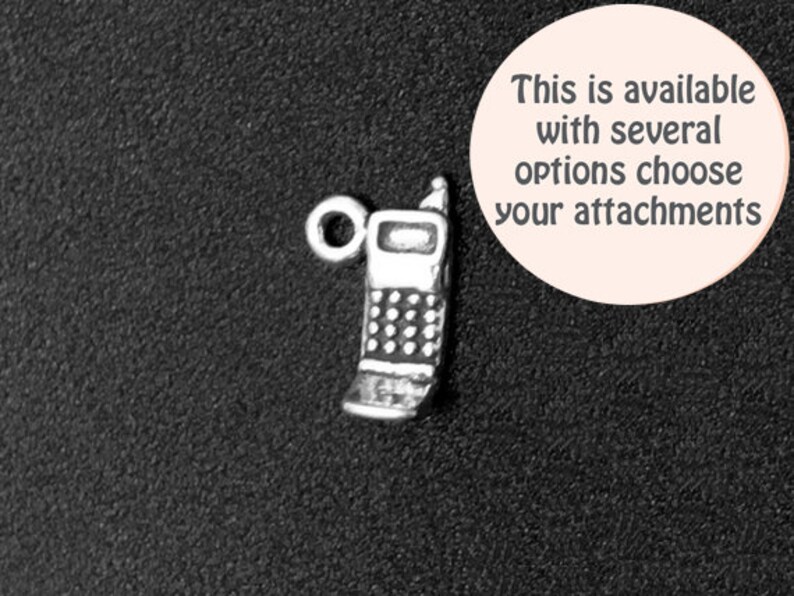 Cell Phone Charm Sterling Silver 10mm Silver Phone Charms Etsy
