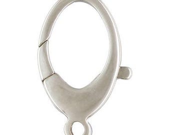 Sterling Silver Large Oval Cast Balloon Clasp 11.0x21.5mm SF854