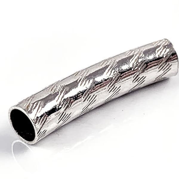 2 pcs Sterling Silver Short Designed Curved Tubes 5x23mm, Sterling Silver Curved Tubes for jewelry making, Sterling silver findings - SB967