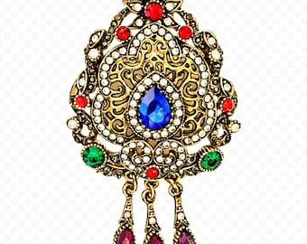 Men Sherwani Brooch/Pendant , Formal Men Suit Jewelry, Vintage Style, Indian Wedding Groom Jewelry, groomsmen gift, Men shaddi jewelry