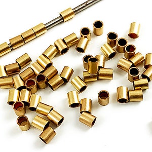 Wholesale 2.5 x 3mm 14K Gold Filled Crimp Tubes (1.7mm ID), 14K Gold Filled Findings, Gold tube Beads, Choose Quantity, Morse Code Tubes