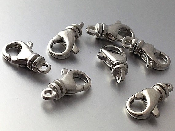 Lobster Clasps, Swivel Curved 16mm, Sterling Silver (1 Piece)