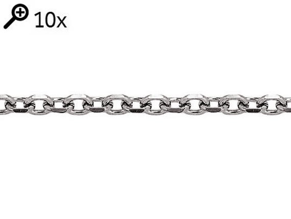 Rhodium Plated 925 Sterling Silver Diamond Cut 030 Finished Cable