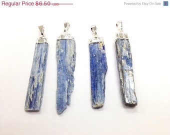 5 Pcs Blue Kyanite Pendant with silver Plated Cap - DP5Kyanite 1