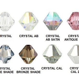 100 pcs Swarovski®/PRECIOSA  5328 Faceted Bicone Beads 4mm, European Crystal Beads,  Crystal Bicone Beads Crystal Coatings Choose Color