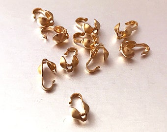 Gold-Filled 3.4mm Clamshell Beadtip, 14k Gold-Filled Findings Gold Beadtips 10 Pc - GF300-10P