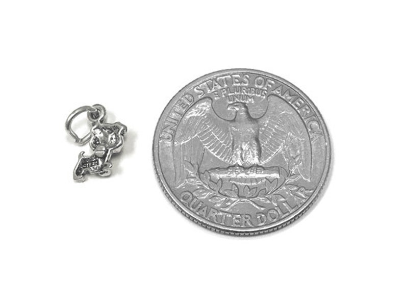 silver Puppy Charms Puppy Charm Sterling Silver 10mm Dog charms Puppy charms Sterling Silver Charms Animal Charms Pet Charms SP806