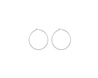 5 Pair 25mm Earring Hoops Sterling Silver Earring Components-5Pair (10 Pcs) BULK Wholesale Hoop Earrings- SF1533-10