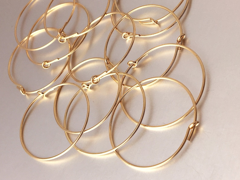 GoldFilled 50mm Beading Hoops 14k GoldFilled Findings 2 Pc Etsy