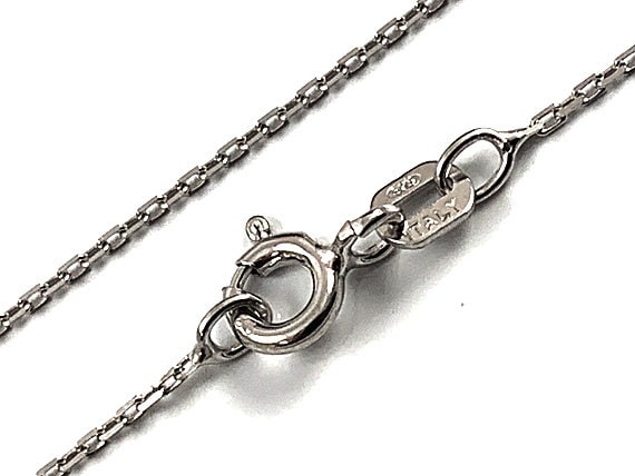 925 Sterling Silver Gold Plated Italian Necklace Trace Chain 16