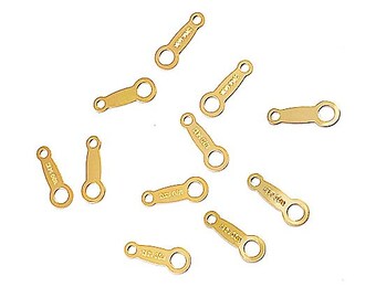 Japanese Style Quality Tags 8mm 14K GF, necklace Tag, Gold Filled Necklace Part 14K Yellow Gold Filled Bracelet end Tags Wholesale - GF182