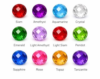 Swarovski/Preciosa 8mm Round Crystal Birthstone Beads • 216pc Full 12‑Month Set • 18 Beads per Birthstone