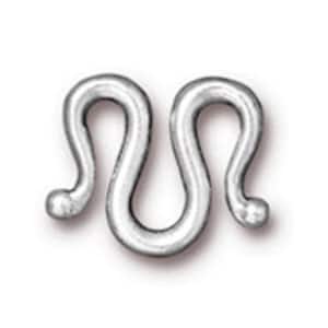 May include: Silver-toned metal lobster clasp with a smooth finish. The clasp is designed to be used for jewelry making.